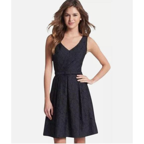 TRINA TURK NWT Black Lace Kianna Fit & Flare Dress // 6 - Picture 1 of 11